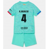 Camiseta Barcelona Ronald Araujo #4 Tercera Equipación Replica 2023-24 para niños mangas cortas (+ Pantalones cortos)